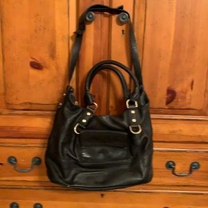 JCrew black leather bag